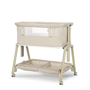 Patut pentru copii Lorelli Layla Beige 2 in 1 Co Sleeper, cu latura pliabila, reglabil pe inaltime, sistem anti-reflux imagine