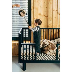 Cearsaf de pat din bumbac cu elastic La Millou Pierre The Dog Stripes S 120x60 cm imagine
