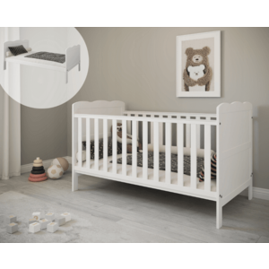 Patut evolutiv Isabel 3 in 1, pat bebe, junior, pat prescolar cu somiera reglabila si trepte detasabile 140 x 70 cm imagine