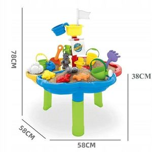 Masuta de joaca cu apa si nisip Matadi Nava piratilor cu angrenaj pentru apa, 3 compartimente pentru nisip, jucarii incluse, dimensiune 58x78 cm imagine