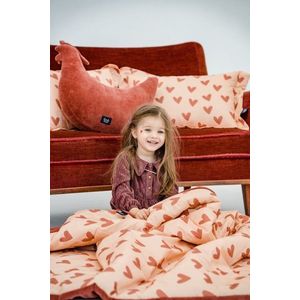 Patura pentru copii La Millou Heartbeat Pink L 110x140 cm imagine