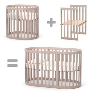 Kit extensie pentru patut compatibil cu modelul LD14 Bej 140x70 cm cu saltea inclusa imagine