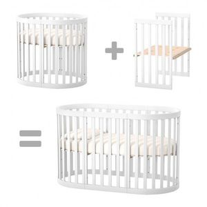 Kit extensie pentru patut compatibil cu modelul LD14 Alb 140x70 cm cu saltea inclusa imagine