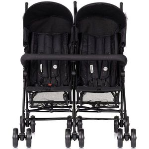 Carucior pentru gemeni Chipolino Double Point Blackberry, cadru usor, pliere tip umbrela imagine