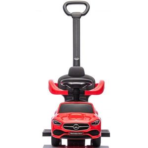 Masinuta de impins cu maner Chipolino Mercedes Benz C-Class Red cu bara de siguranta, suport pentru picioare, spatiu depozitare, volan cu sunete, greutate admisa 25 kg imagine