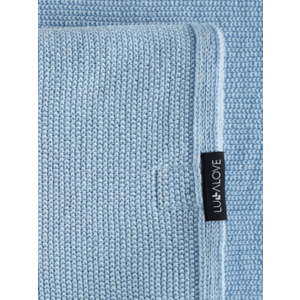 Paturica subtire din lana merinos 90x100 cm albastru deschis imagine