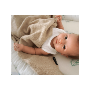 Paturica subtire din lana merinos 90x100 cm beige imagine