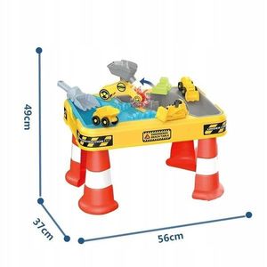Masuta multifunctionala de joaca cu apa si nisip Matadi Engineered Beach Table, picioare robuste, masinute incluse, rampa, moara de apa imagine