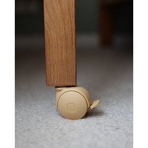 Set roti pentru patut copii Woodies bej vintage 120x60 cm imagine