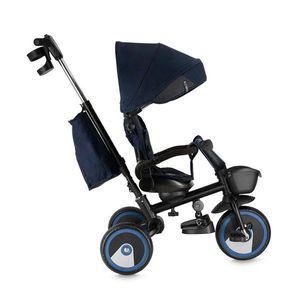 Tricicleta pentru copii Momi ivi Navy Blue multifunctionala 3 in 1 cu scaun reversibil, maner telescopic, accesorii incluse imagine