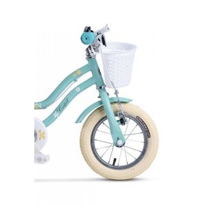 Bicicleta pentru copii 2-4 ani Carpat C12178A Turcoaz 12 inch cu roti ajutatoare si cosulet imagine