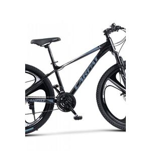 Bicicleta MTB Carpat Evolution C26313M NegruGriAlb 26 inch, cadru din aluminiu, frana mecanica pe disc, suspensie pe arc imagine