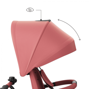 Tricicleta pentru copii KinderKraft Aston 2 Plus Pink, rotatie 360, maner reglabil, greutate admisa 25 kg imagine