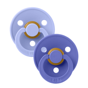 Set 2 suzete Bibs Colour Latex tetina rotunda 0 luni + HushGrape imagine