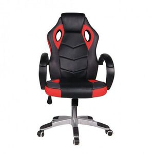 Scaun ergonomic de birou Novokids Gamer Pro Rosu cu Negru, rotatie 360 grade, inaltime reglabila 117-127 cm, latime 60 cm, greutate admisa 120 kg imagine