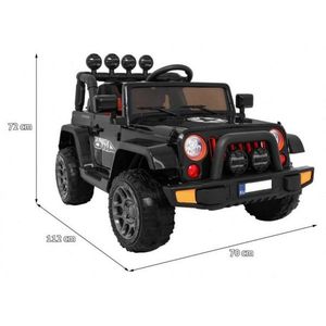 Masinuta electrica pentru copii Novokids Jeep 4x4 Pro Negru, acumulator 12V, 3-8 ani, melodii si lumini, 2 viteze, greutate admisa 30 kg imagine