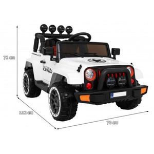 Masinuta electrica pentru copii Novokids Jeep 4x4 Pro Alb, acumulator 12V, 3-8 ani, melodii si lumini, 2 viteze, greutate admisa 30 kg imagine