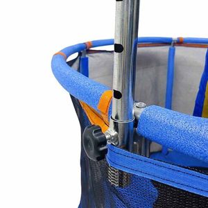 Trambulina pentru copii Blue, cu set complet de accesorii, include cos de baschet, minge, hamac, diametru 155 cm, pana la 150 kg imagine