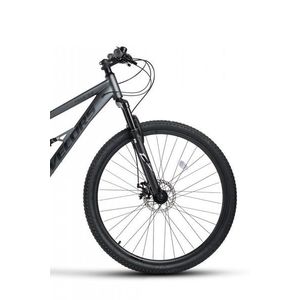 Bicicleta MTB-Full Suspension Velors Trail V26271D GriNegru 26 inch, echipare Shimano, 21 viteze, manete secventiale, frane disc mecanice imagine