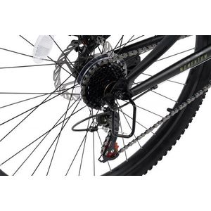 Bicicleta MTB-Full Suspension Velors Trail 2.7 V27271D VerdeNegru 27.5 inch, echipare Shimano, 21 viteze, manete secventiale, frane disc mecanice imagine