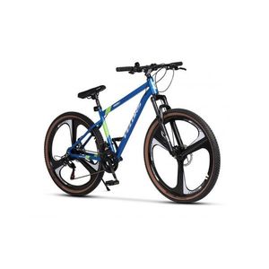Bicicleta MTB-HT Velors Power 2.7 V27302M AlbastruAlbVerde 27 inch cadru aluminiu imagine