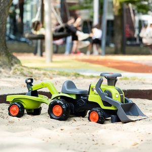 Tractor ride-on BabyClaas cu incarcator frontal, volan, claxon, excavator si remorca imagine