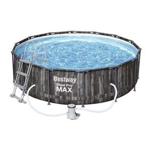 Piscina Bestway cu cadru Steel Pro Max Wood 366 x 100 cm cu accesorii imagine