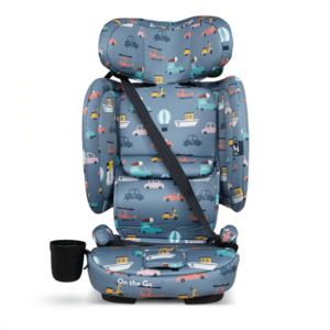 Scaun auto pentru copii i-Size 76-150 cm Cosatto On The Go Itchy Feet Sky cu sistem Isofix si Top-Tether, testare ADAC, pliere compacta, geanta de transport imagine