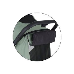 Carucior pentru copii PetiteMars Flip verde cu pliere compacta, spatar reglabil, suport picioare reglabil si copertina extensibila cu protectie UPF 50+, greutate admisa 22 kg imagine