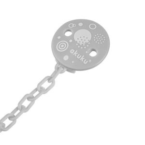 Lantisor pentru suzeta Akuku Pacifier Gri, recomandat de la 0luni+ imagine