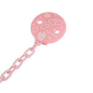 Lantisor pentru suzeta Akuku Pacifier Roz, recomandat de la 0luni+ imagine