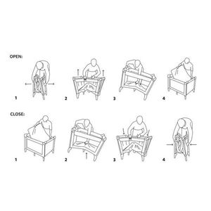 Patut pliabil pentru copii PetiteMars Koot Gri Charcoal cu roti, functie de tarc, pliere compacta, include geanta de transport, intrare laterala cu fermoar, greutate admisa 15 kg, 0-30 luni, 120x60 cm imagine