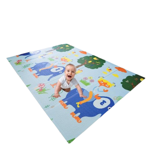 Covoras de joaca cu 2 fete 200x150 cm pentru bebelusi imagine