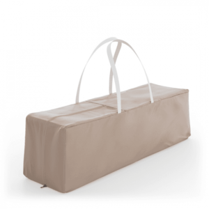 Patut pliabil pentru copii Kinderkraft Leody UP Beige cu 2 nivele, dimensiuni 120x60 cm imagine