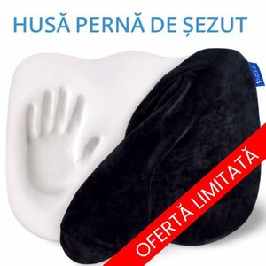 Husa de schimb pentru perna ortopedica sezut coccis din spuma cu memorie imagine