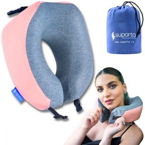 Perna de calatorie roz Suporto Travel Companion din spuma cu memorie imagine