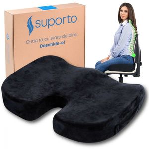 Perna ortopedica pentru sezut si coccis Suporto din spuma cu memorie si cu fermitate extra imagine