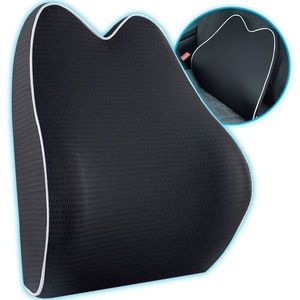 Set perna pentru sezutcoccis si perna lombara Suporto Confort Slim negrugri imagine