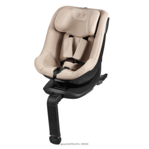 Scaun auto Kinderkraft I-Guard Airflow Pro Beige 61-105 cm, rotatie 360, spatar reglabil, sistem isofix si picior de sprijin imagine