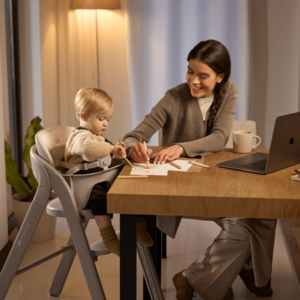 Scaun de masa 2 in 1 pentru copii Kinderkraft Tino Grey imagine