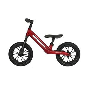 Bicicleta copii fara pedale Balance bike Qplay Racer Rosu Nou de la 3 ani pana la 30 kg, cadru usor de magneziu, reglabil, sa comoda, acoperita cu piele ecologica, roti de cauciuc gonflabil imagine