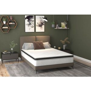 Saltea superortopedica cu arcuri Somnart Fermo 120x190x30 cm cu husa matlasata imagine