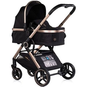 Carucior 3 in 1 pentru copii Chipolino Euphoria Noir cu suspensii, sezut reversibil, accesorii, greutate suportata 22 kg imagine