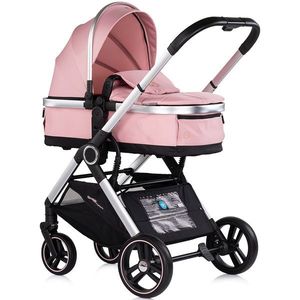 Carucior 3 in 1 pentru copii Chipolino Euphoria Powder Pink cu suspensii, sezut reversibil, accesorii, greutate suportata 22 kg imagine
