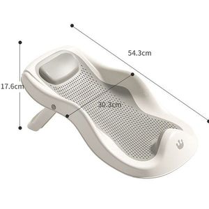 Set cadita pliabila XLarge pentru copii Little Mom Grey, echipata cu termometru display digital, design modern, margini rotunjite, capacitate 55L si suport anatomic inclus imagine