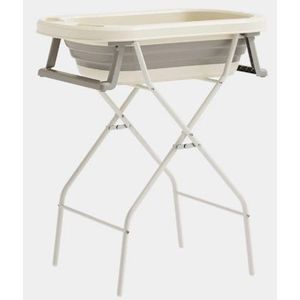 Set Cadita pliabila pentru bebelui cu suport metalic i Perna Ergonomica Little Mom Grey imagine