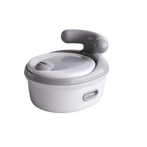 Olita pentru copii multifunctionala 3 in 1 Little Mom LittleNest Potty Grey, prevazuta cu spatar ergonomic, vas colector detasabil, baza antiderapanta, sezut moale din PU imagine