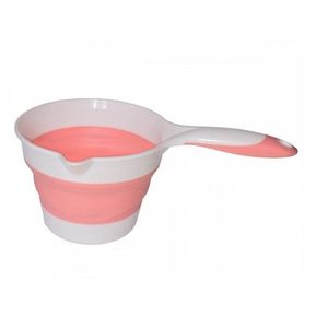 Cadita pliabila bebe Little Mom cu suport metalic, pernuta anatomica, termometru si accesorii Roz imagine