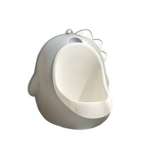 Pisoar pentru baieti Little Mom Grey Dino, cu vas colector detasabil, design ergonomic si suspendabil, dimensiune 30 x 26 cm imagine