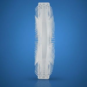 Periuta de dinti pentru bebelusi Bocioland Albastru cu forma speciala, peri din silicon alimentar, maner ergonomic cu ventuza imagine